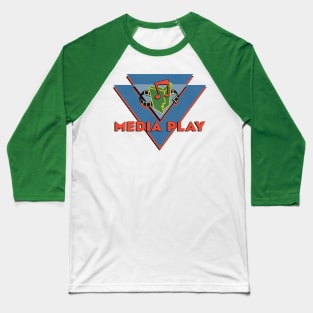 Retro Defunct Media Play Record Store Baseball T-Shirt